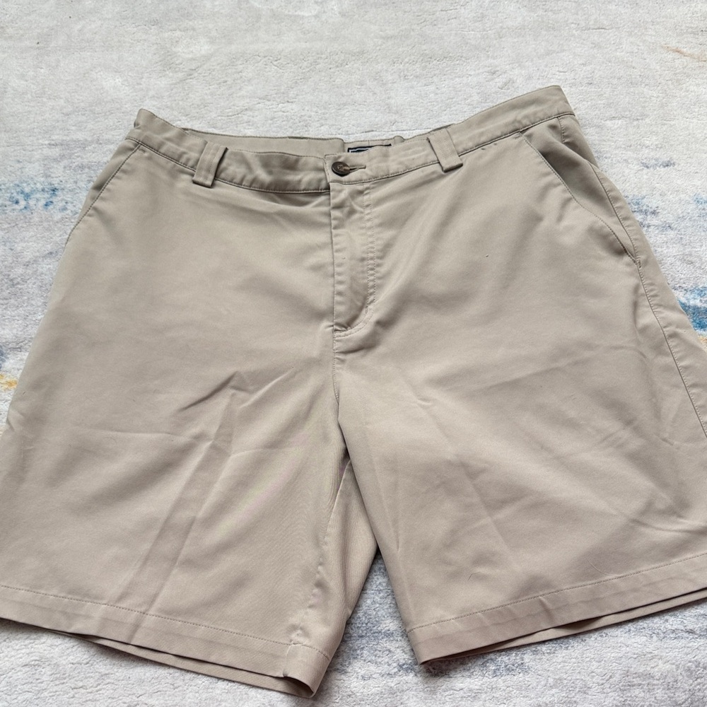adidas Men's Beige Flat Front Shorts